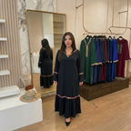 Jellaba avec fourrure et dentelle