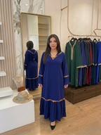 Jellaba avec fourrure et dentelle